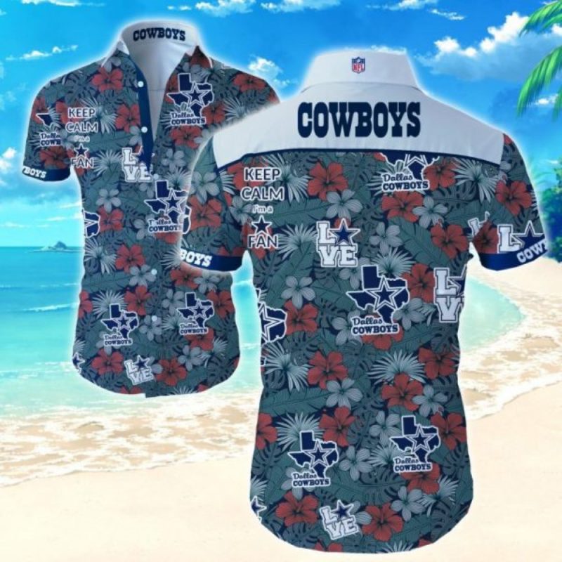 Dallas Cowboys Hawaiian Shirt Summer H08 Tropical Flower Slim Fit Body - Potatoke