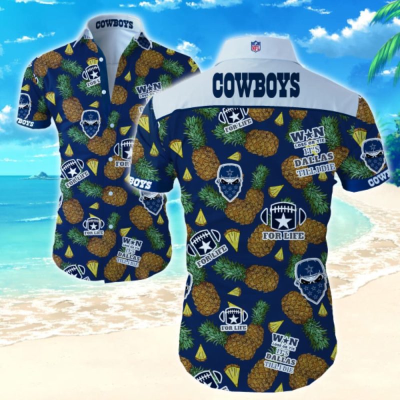 Dallas Cowboys Hawaiian Shirt Summer H25 Tropical Flower Slim Fit Body - Potatoke