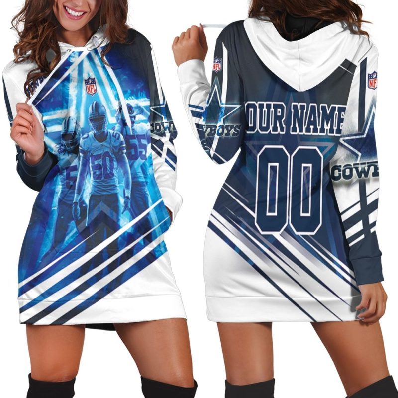 Dallas Cowboys Jaylon Smith 54 Sean Lee 50 Leighton Vander Esch 55 3d Personalized Hoodie Dress