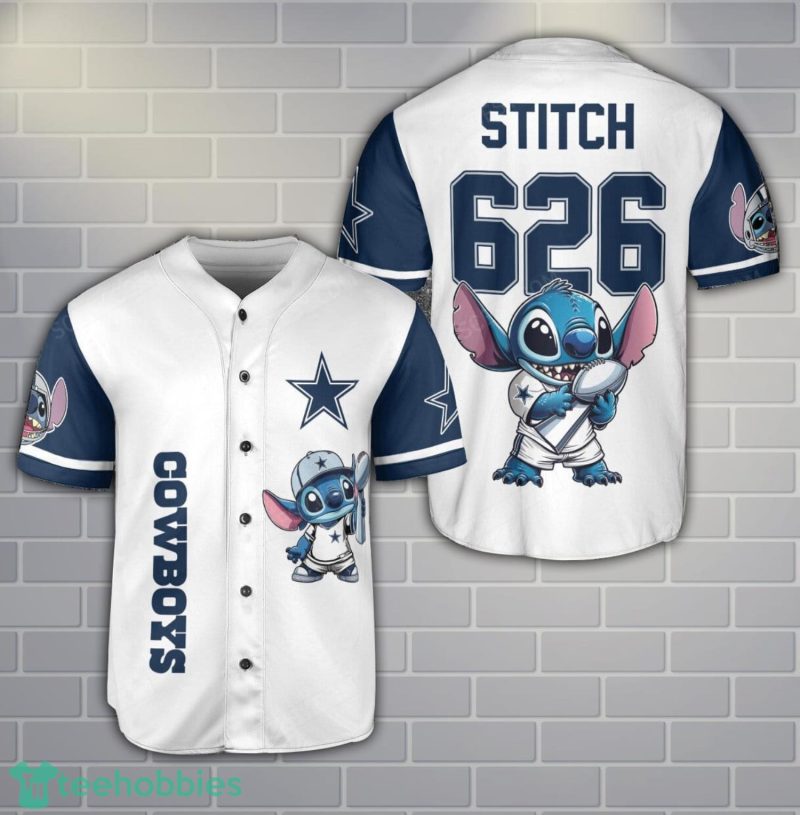 Dallas Cowboys Lilo And Stitch Champions Baseball Jersey Shirt Custom Name Number Team Gift