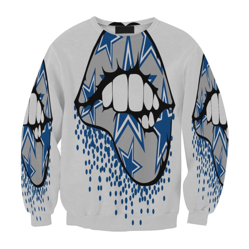 Dallas Cowboys Lips Glitter Gift For Fan 3D Full Printing Sweatshirt