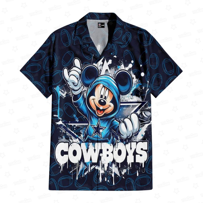 Dallas Cowboys Mickey's Gridiron Adventure Hawaiian Shirt - TeeAloha