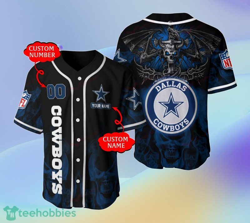 Dallas Cowboys-NFL BASEBALL JERSEY CUSTOM NAME AND NUMBER Best Gift For Men And Women Fans