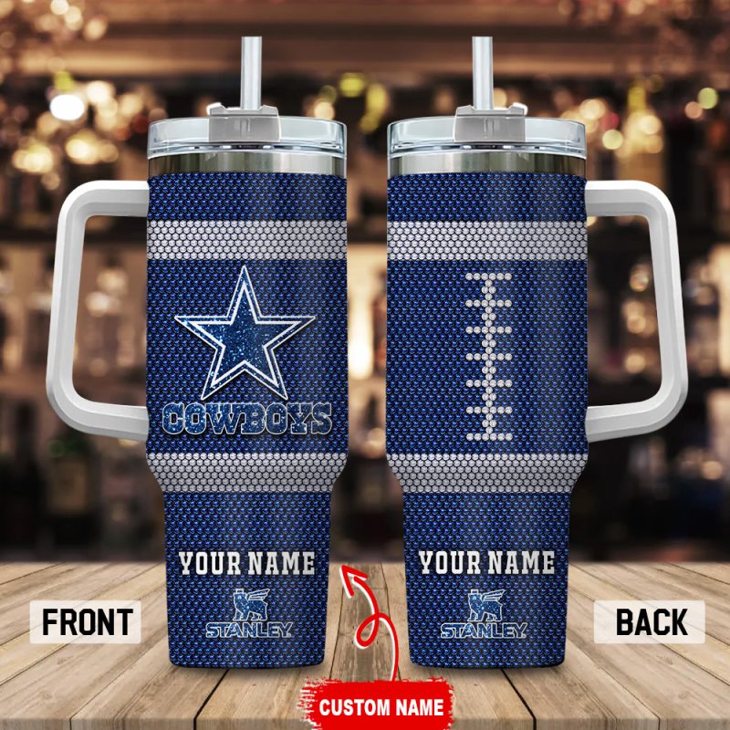 Dallas Cowboys NFL Crystal Custom Stanley Cup 40 oz 30 oz Tumbler With Handle | StormMerch