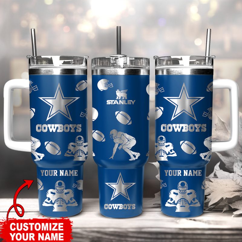 Dallas Cowboys NFL Custom Stanley Cup 40 oz 30 oz Tumbler With Handle | StormMerch