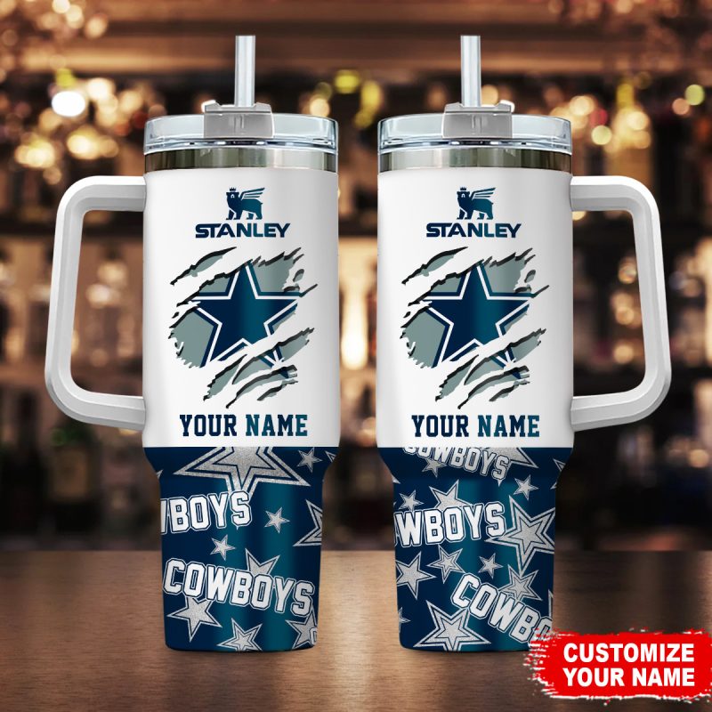 Dallas Cowboys NFL Custom Stanley Cup 40 oz 30 oz Tumbler With Handle | StormMerch