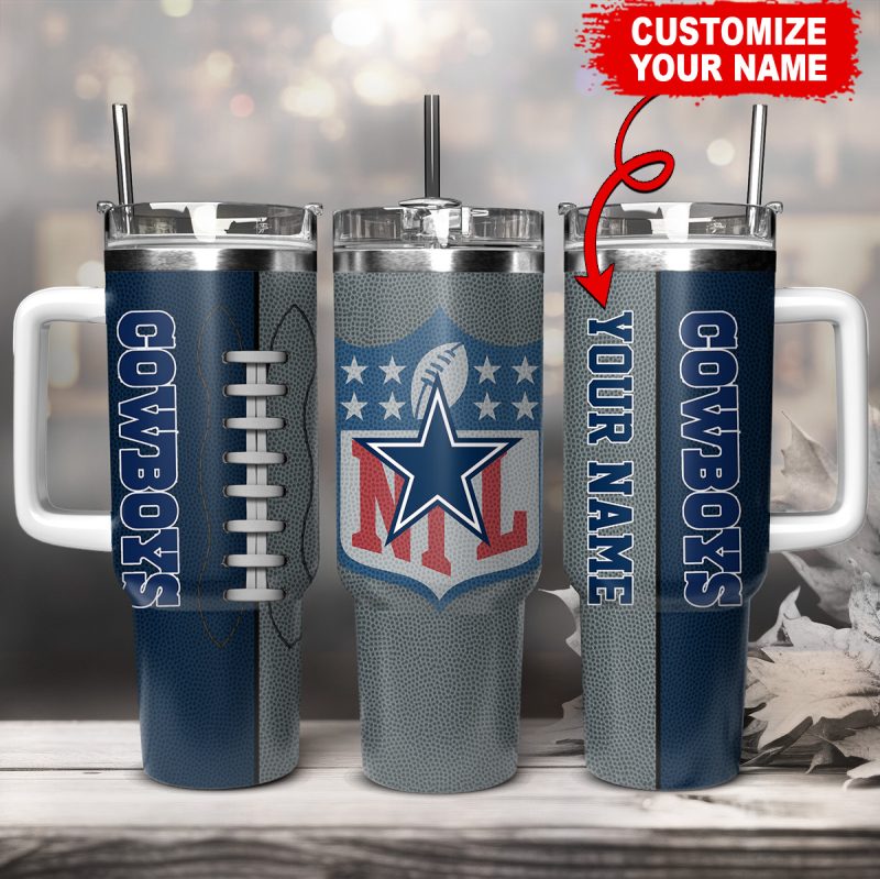 Dallas Cowboys NFL Custom Stanley Cup 40 oz 30 oz Tumbler With Handle | StormMerch