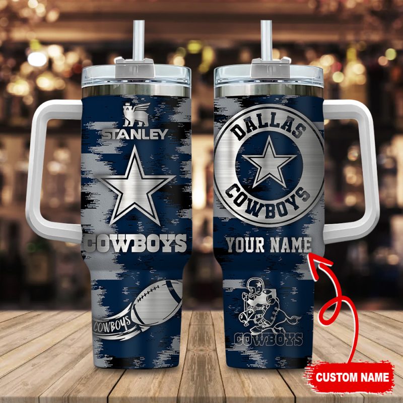 Dallas Cowboys NFL Custom Stanley Cup 40 oz 30 oz Tumbler With Handle | StormMerch