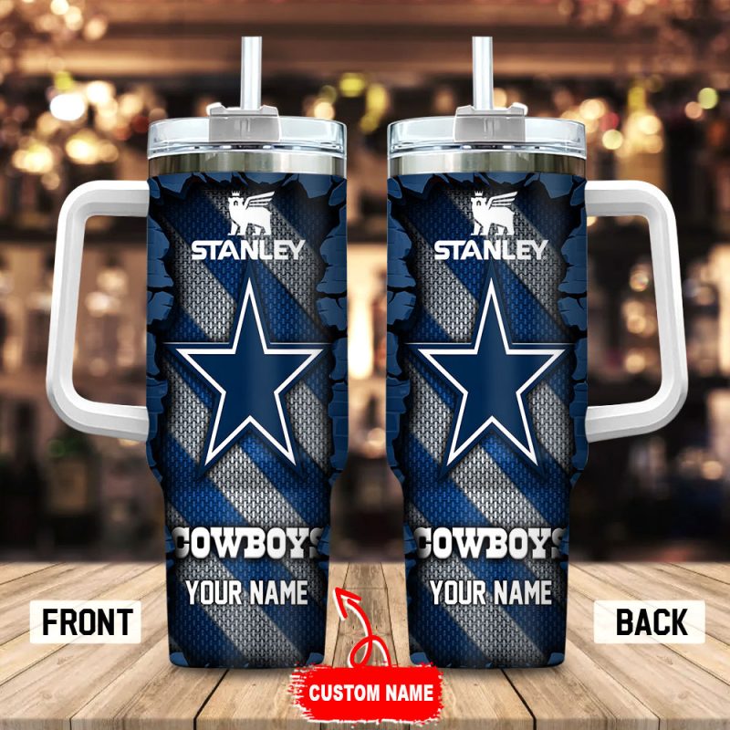 Dallas Cowboys NFL Custom Stanley Cup 40 oz 30 oz Tumbler With Handle | StormMerch