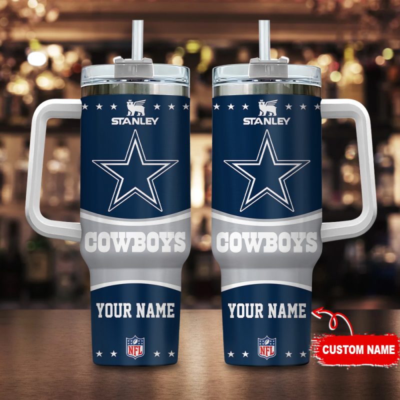 Dallas Cowboys NFL Custom Stanley Cup 40 oz 30 oz Tumbler With Handle | StormMerch