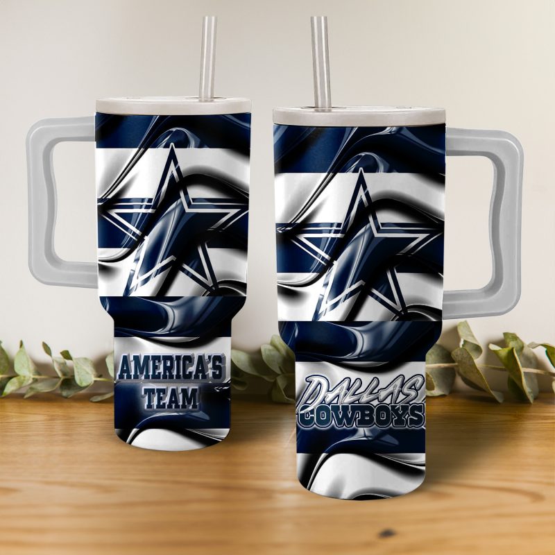 Dallas Cowboys NFL Custom Stanley Cup 40 oz 30 oz Tumbler With Handle | StormMerch