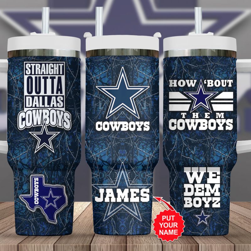 Dallas Cowboys NFL Custom Stanley Cup 40 oz 30 oz Tumbler With Handle | StormMerch