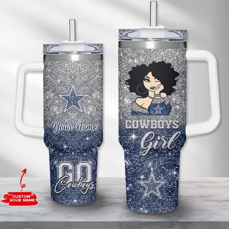 Dallas Cowboys NFL Custom Stanley Cup 40 oz 30 oz Tumbler With Handle | StormMerch