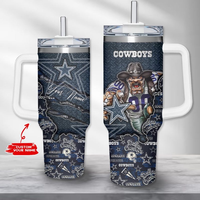 Dallas Cowboys NFL Custom Stanley Cup 40 oz 30 oz Tumbler With Handle | StormMerch