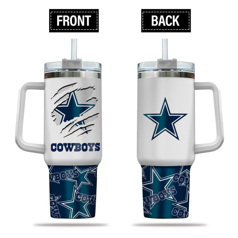 Dallas Cowboys NFL Custom Stanley Cup 40 oz 30 oz Tumbler With Handle | StormMerch