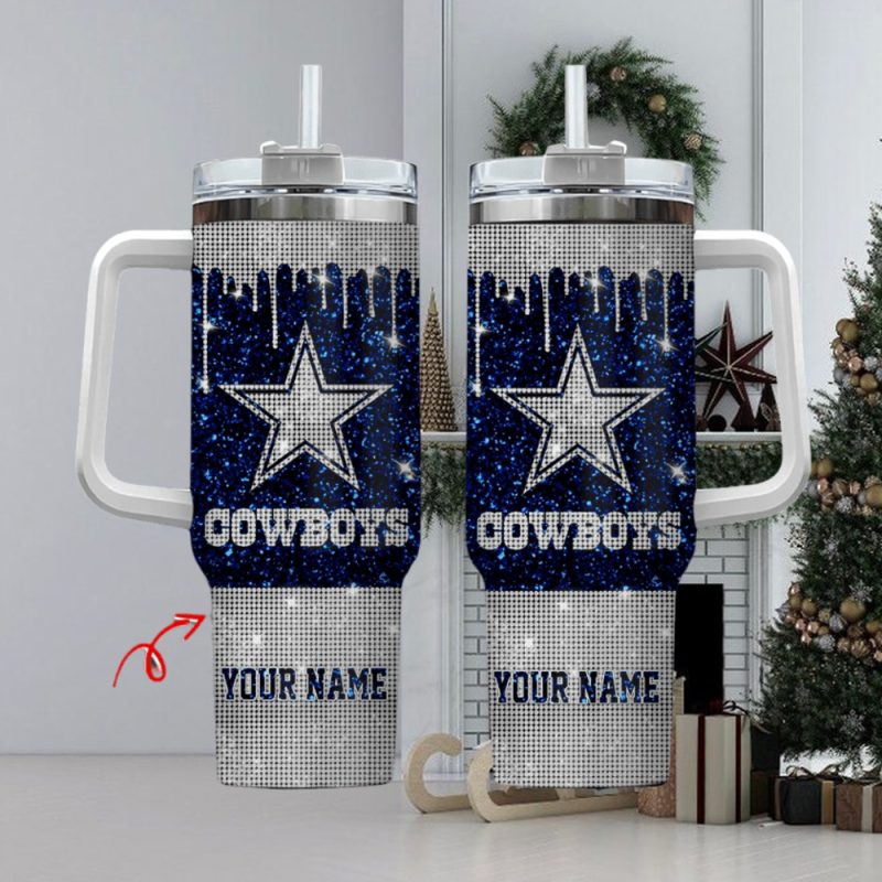 Dallas Cowboys NFL Custom Stanley Cup 40 oz 30 oz Tumbler With Handle | StormMerch