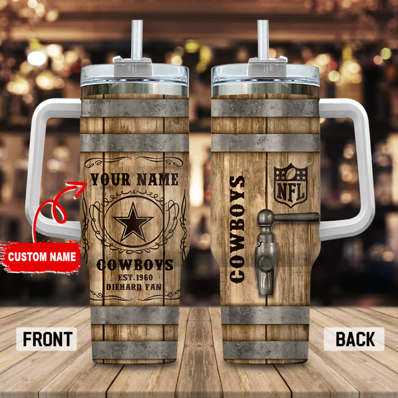 Dallas Cowboys NFL Diehard Fan Custom Stanley Cup 40 oz 30 oz Tumbler With Handle | StormMerch