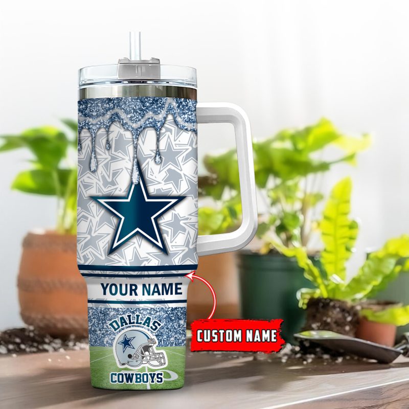 Dallas Cowboys NFL Glitter Custom Stanley Cup 40 oz 30 oz Tumbler With Handle | StormMerch