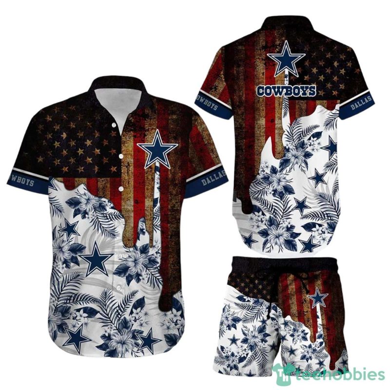 Dallas Cowboys NFL Hawaiian Shirt And Short Summer Vintage US Flag Best Gift For Men Women