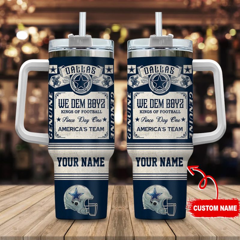 Dallas Cowboys NFL Vintage Kings Of Football Custom Stanley Cup 40 oz 30 oz Tumbler With Handle | StormMerch