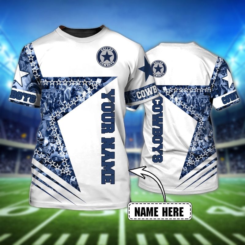 Dallas Cowboys- Personalized Name 3D Tshirt 02- H9H3