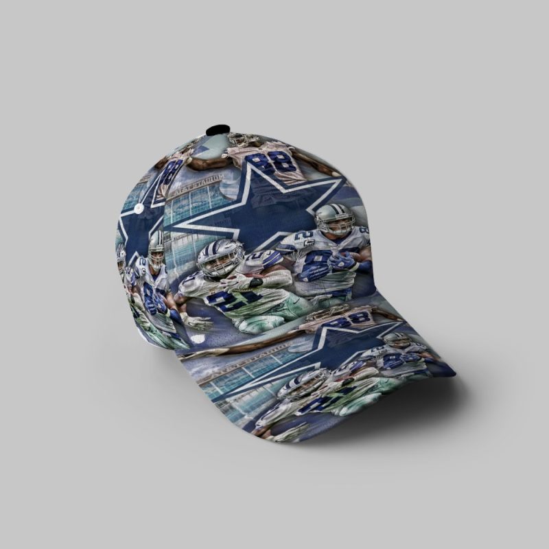 Dallas Cowboys Players At_T Stadium 3D Printing Baseball Cap Classic Hat - Potatoke