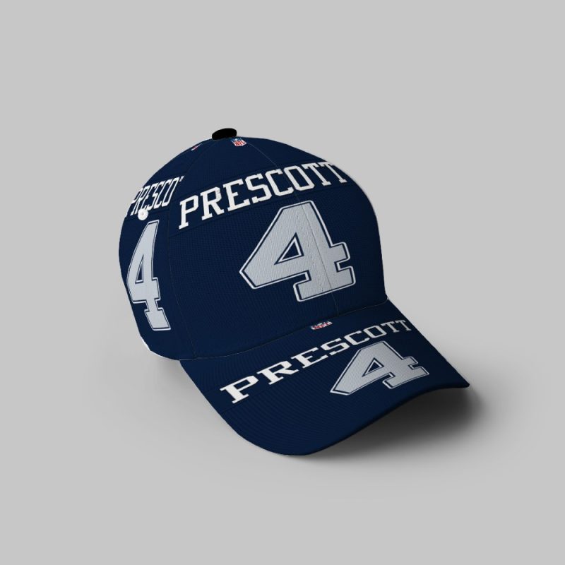 Dallas Cowboys Prescott 4 Jersey 3D Printing Baseball Cap Classic Hat - Potatoke