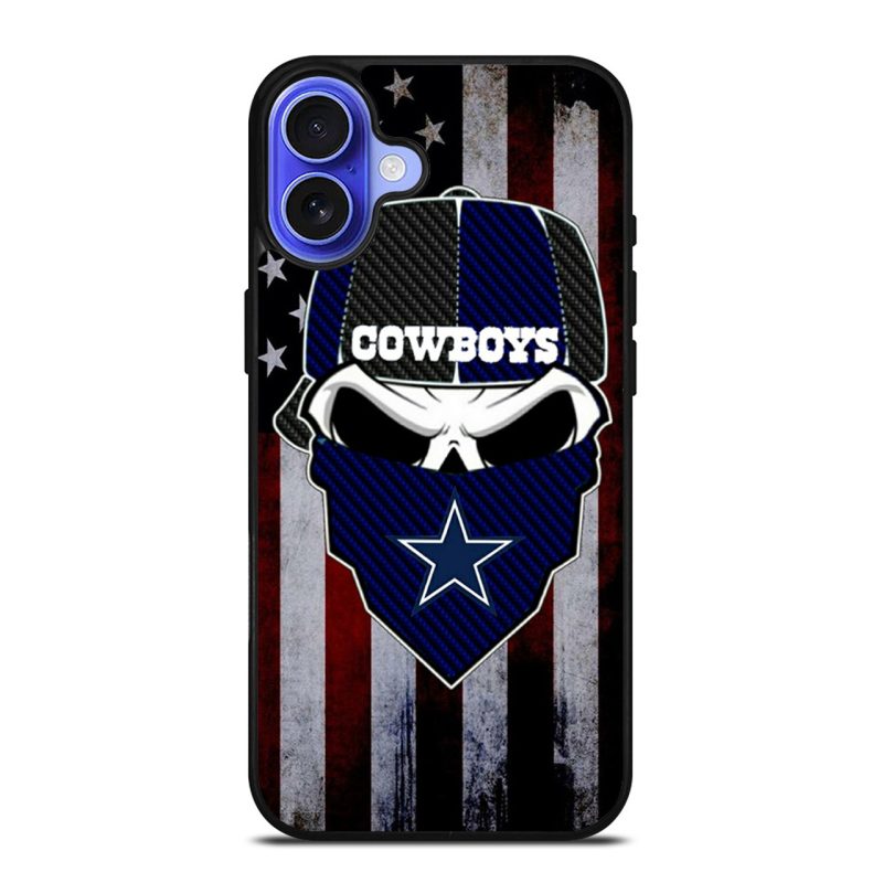 DALLAS COWBOYS SKULL USA FLAG iPhone 16 Case Cover