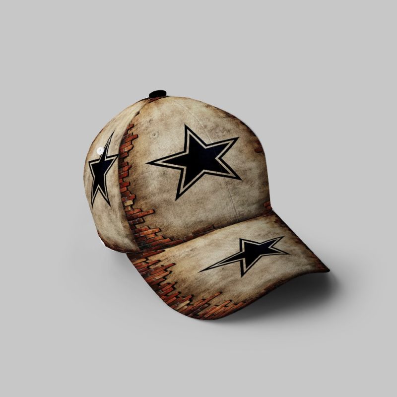 Dallas Cowboys Star Brick Wall 3D Printing Baseball Cap Classic Hat - Potatoke