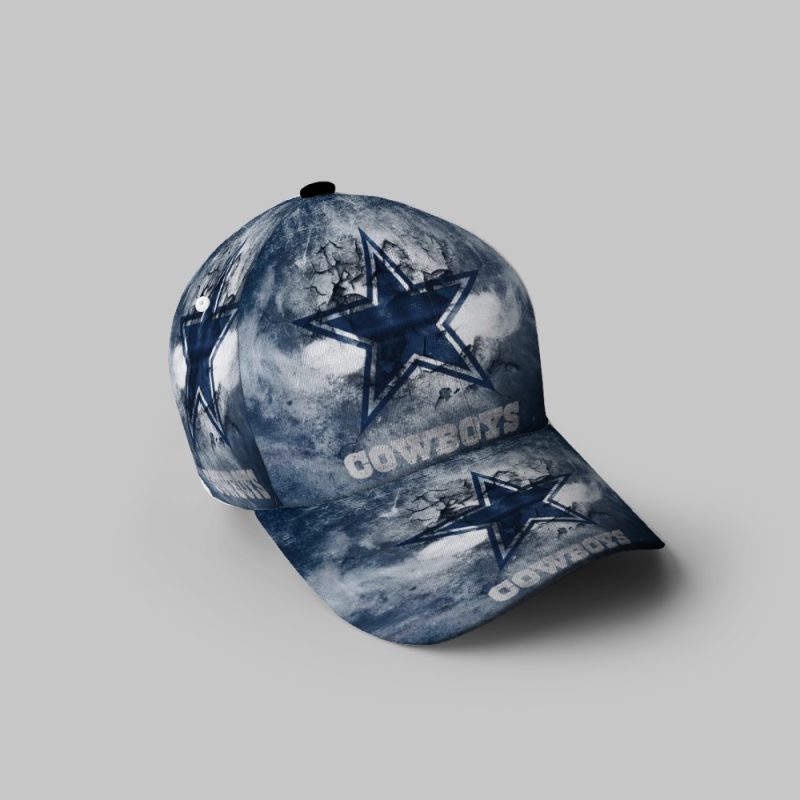 Dallas Cowboys Star Crack Wall 3D Printing Baseball Cap Classic Hat - Potatoke