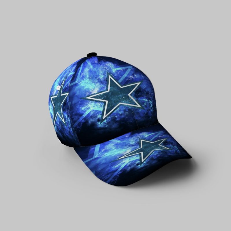 Dallas Cowboys Star Lighting Thunder 3D Printing Baseball Cap Classic Hat - Potatoke