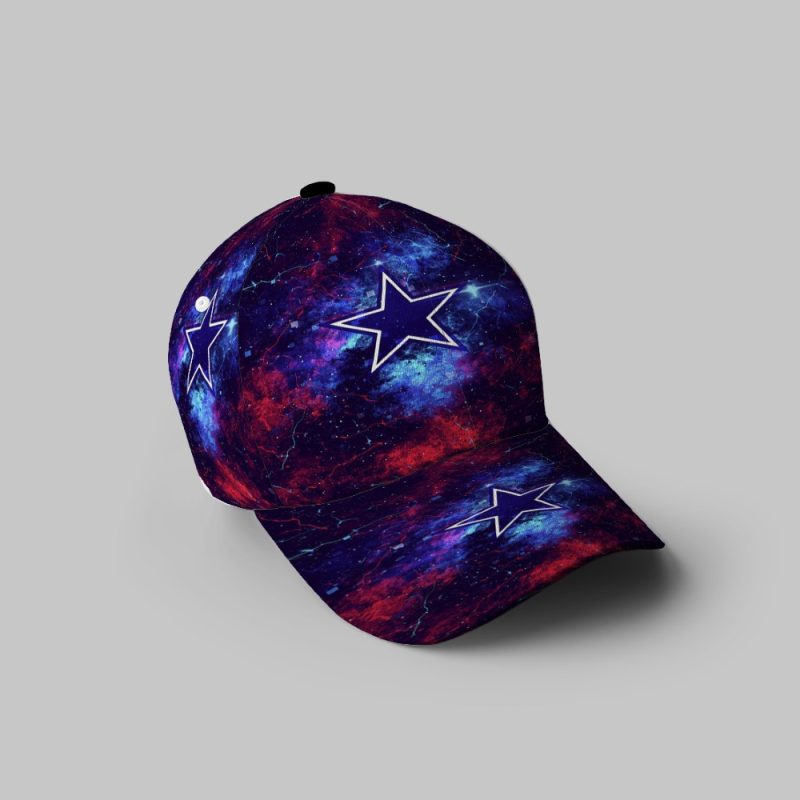 Dallas Cowboys Star Red Blue Thunder 3D Printing Baseball Cap Classic Hat - Potatoke