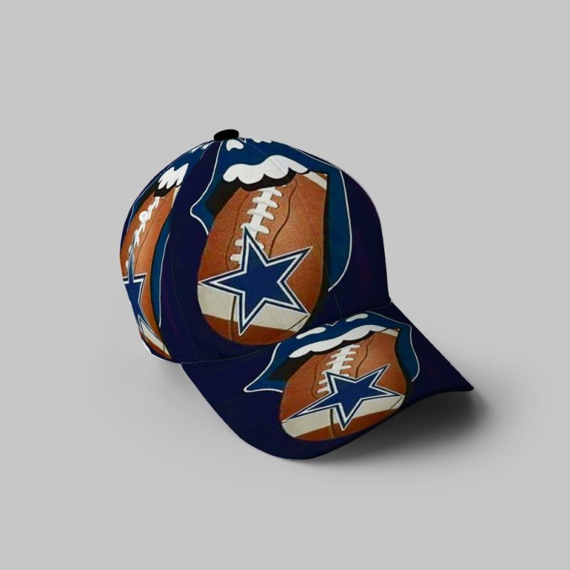 Dallas Cowboys Star Tongue 3D Printing Baseball Cap Classic Hat - Potatoke