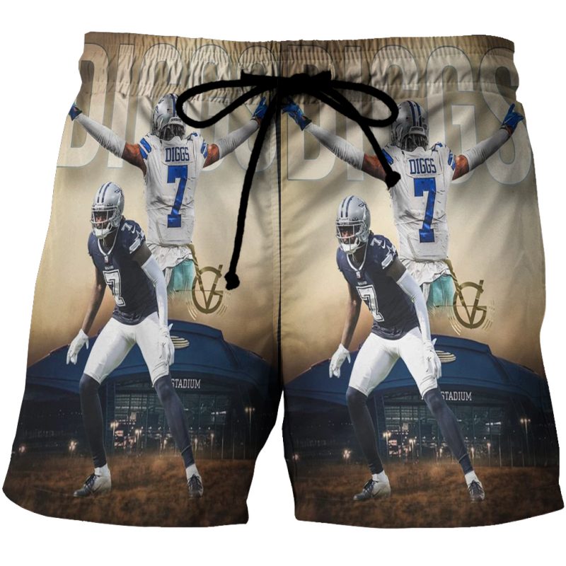 Dallas Cowboys Trevon Diggs1 3D All Over Print Summer Beach Hawaiian Short