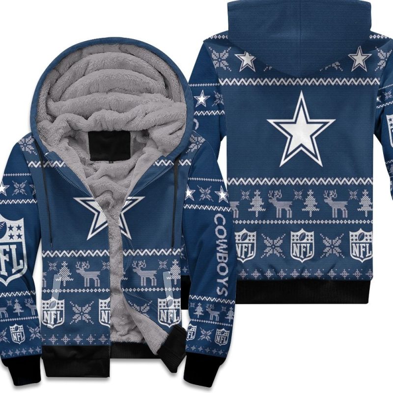 Dallas Cowboys Ugly Sweatshirt Christmas 3D Fleece Hoodie