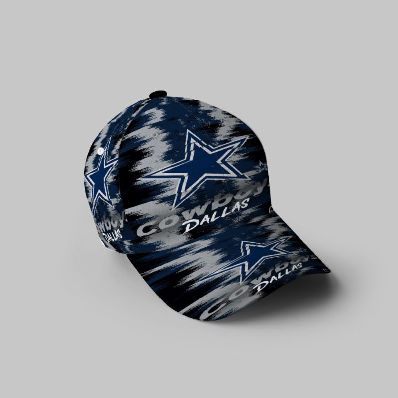 Dallas Cowboys Zigzag Star 3D Printing Baseball Cap Classic Hat - Potatoke