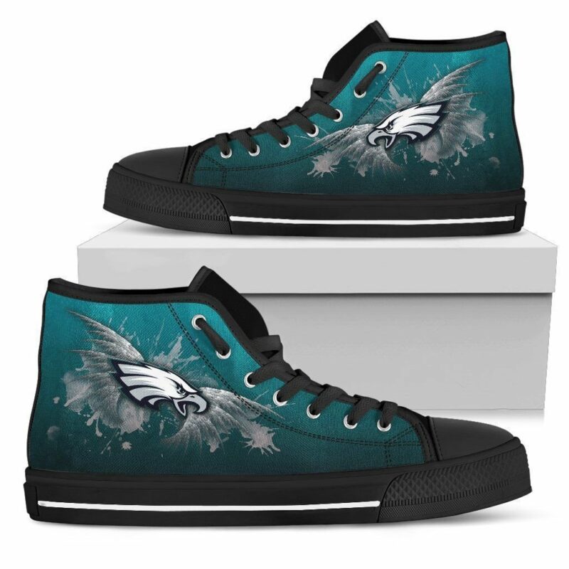 High Top Shoes Angel Wings Philadelphia Eagles DE1245