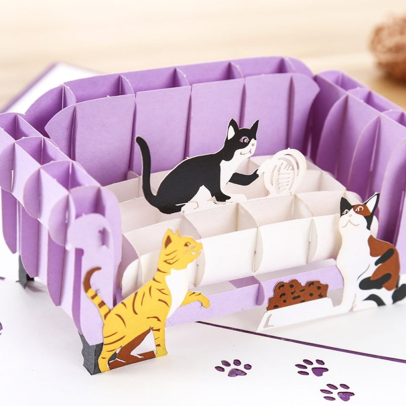 Liif Cat Couch 3D Greeting Pop Up Card, Cat Birthday Card, Cat Lover Gift, Handmade Card, Pop Up Birthday, Congratulations, Just Because - Image 5