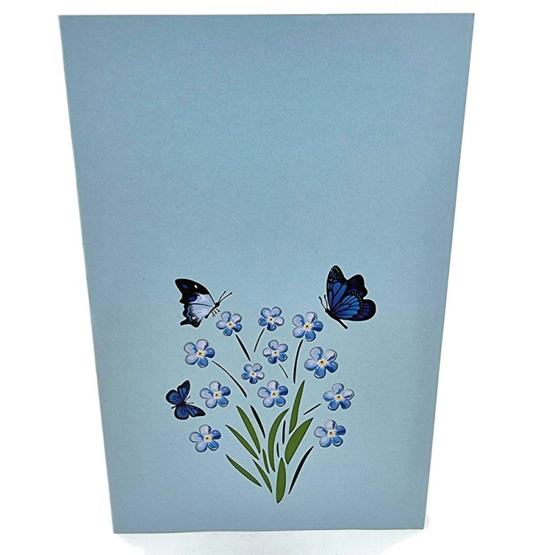 Blue Butterfly 3D Pop Up Card - Image 4
