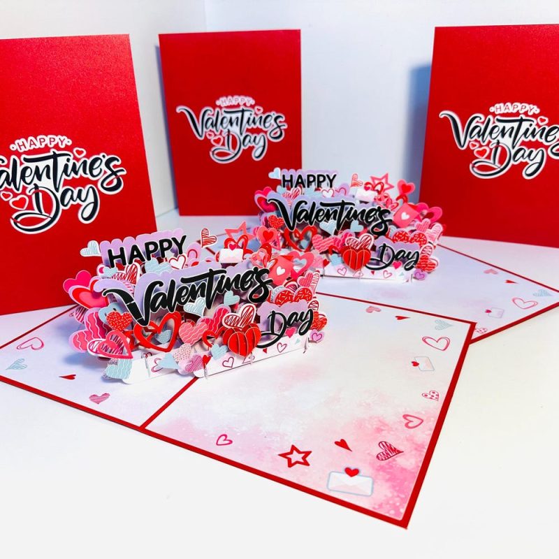 Happy Valentine'S Day - Love Heart Garden Stake - 3D Pop Up Greeting Card Handmade With Love - Image 9
