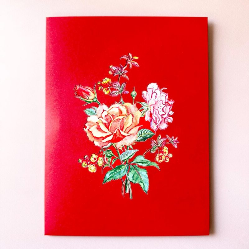 Rose Bouquet Pop-Up Card, Anniversary Gift Card, Mother Day,Gift For Mom, Gift For Her. - Image 8