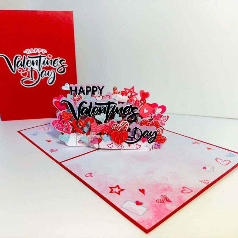 Happy Valentine'S Day - Love Heart Garden Stake - 3D Pop Up Greeting Card Handmade With Love - Image 4