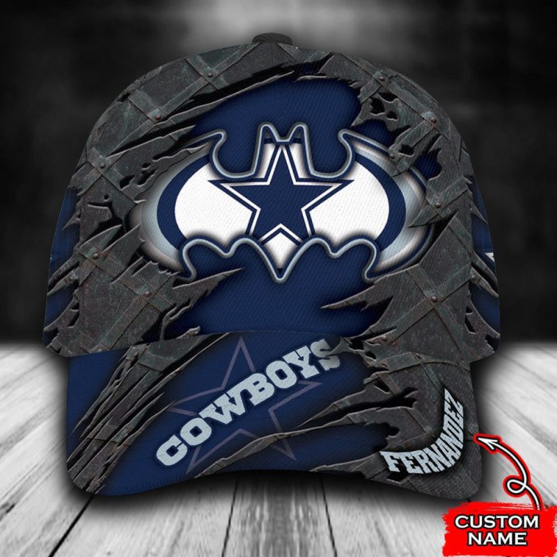 Personalized Dallas Cowboys Batman Logo All Over Print 3D Baseball Cap – Blue