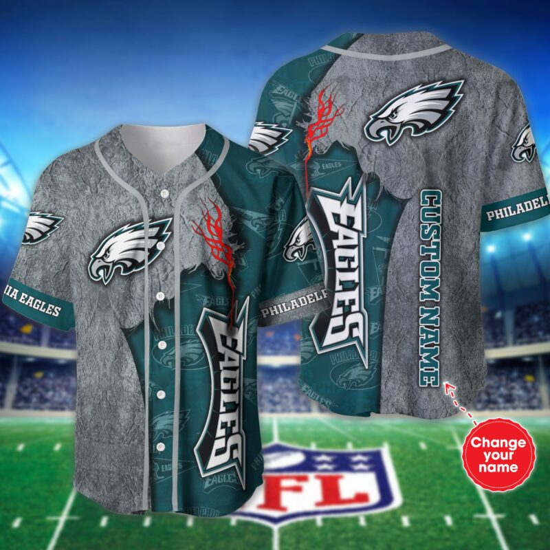 Personalized Philadelphia Eagles Baseball Jersey Shirt For Fans