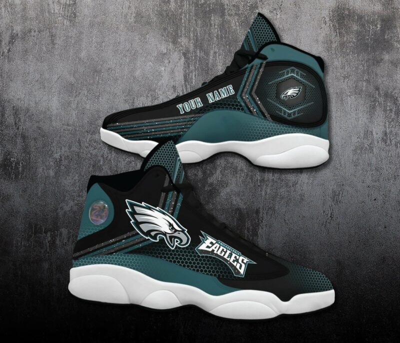 Philadelphia Eagles Air Jordan 13 Custom Name Personalized Shoes