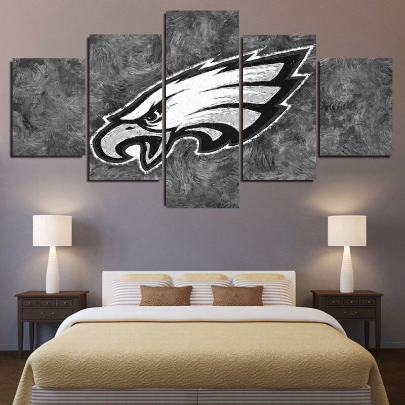 Philadelphia Eagles Art 5 Piece Canvas Art Wall Decor - Canvas Prints Artwork