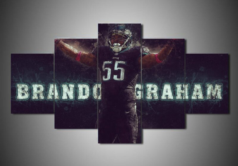 Philadelphia Eagles – Brandon Graham – Sport 5 Panel Canvas Art Wall Decor