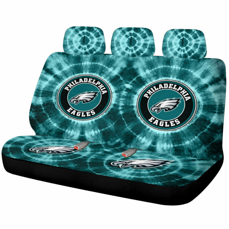 Philadelphia Eagles Car Back Seat Covers Custom Tie Dye Car Accessories