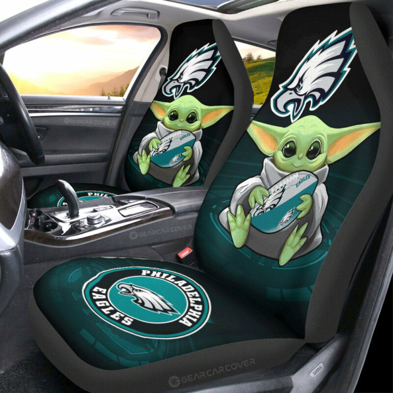 Philadelphia Eagles Car Seat Covers Baby Yoda Car Accessories For Fan