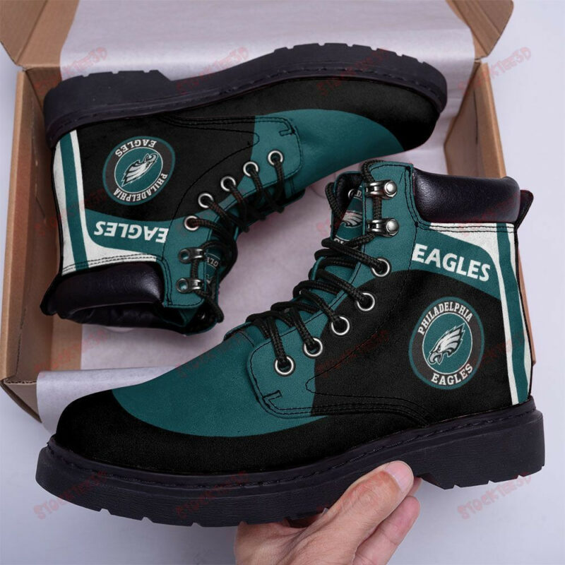 Philadelphia Eagles Classic Boots - Premium Shoes/ Premium Leather Boots - Gift For Sports Lovers 18